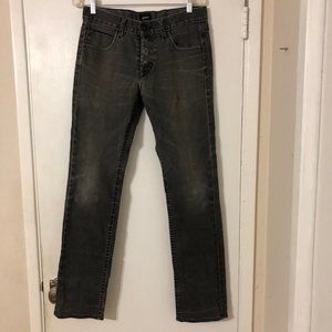 Hudson Byron Gray Straight Leg Jeans 31x32